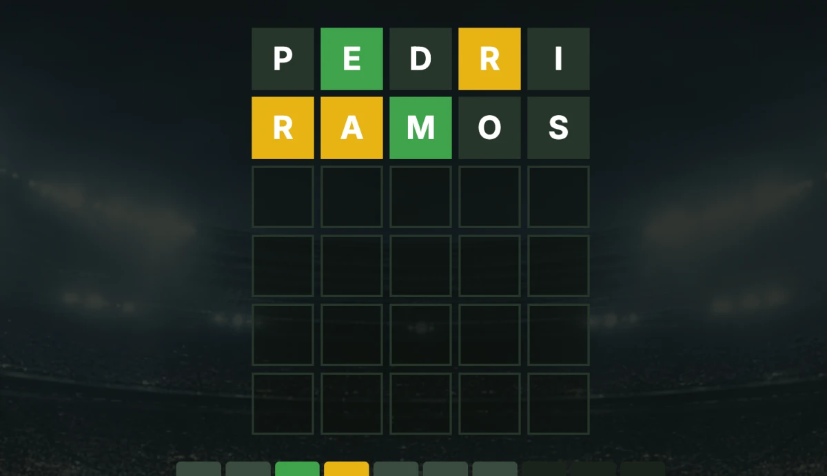 Wordle colors example mock