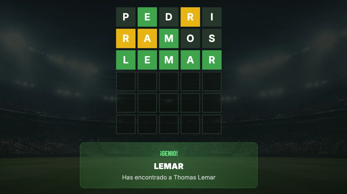 Wordle win example mock